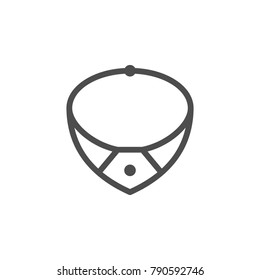 Necklace line icon