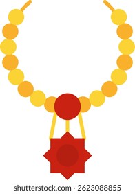 Necklace Line vector Icon Design