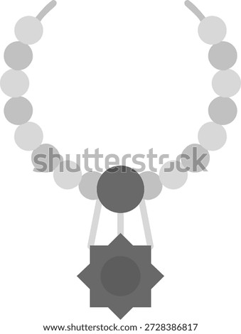 Necklace Line vector Icon Design