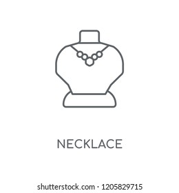 Necklace linear icon. Necklace concept stroke symbol design. Thin graphic elements vector illustration, outline pattern on a white background, eps 10.
