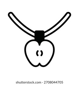 Halskette locket Vektor Icon, die leicht ändern oder bearbeiten können

