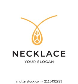 Necklace logo design template vector isolated illustration