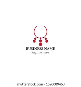 Necklace logo template vector icon design