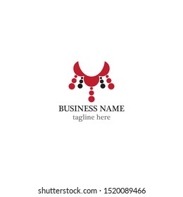 Necklace logo template vector icon design