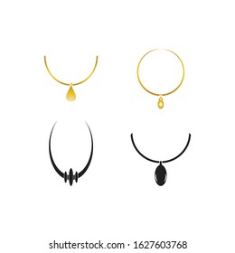 necklace logo vector template design