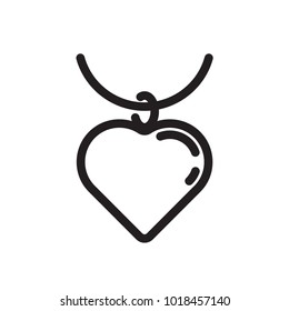 necklace love valentine outline icon