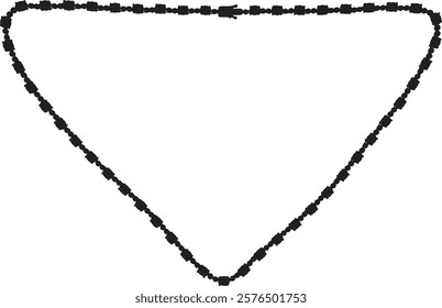 necklace made silhouette in vector