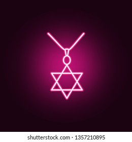 necklace neon icon. Elements of jewelry set. Simple icon for websites, web design, mobile app, info graphics