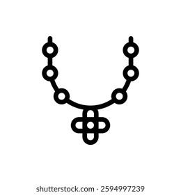 Necklace Outline Icon. Necklace Icon