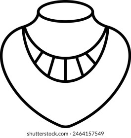Necklace outline icon vector illustration