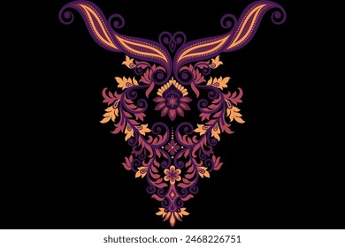 necklace pattern background Geometric ethnic oriental ikat seamless pattern traditional Design for background, carpet, wallpaper, clothing, wrapping, Batik, fabric, illustration embroidery.