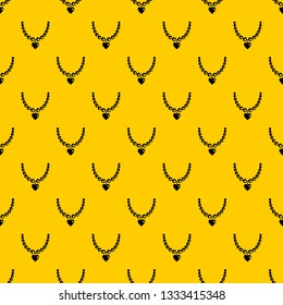 Necklace pattern seamless vector repeat geometric yellow for any design