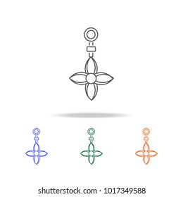 necklace pendant icon. Element multi color female accessories icons for mobile concept and web. Thin line  icon for website design and development, app development. Premium icon on white background