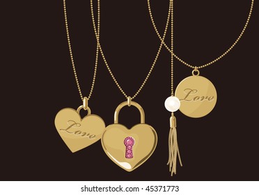 Necklace with pendant, the love gift