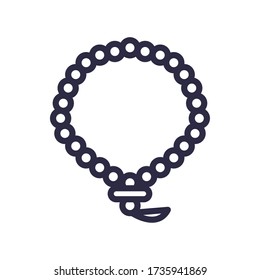 necklace sacred line style icon vector illustration design