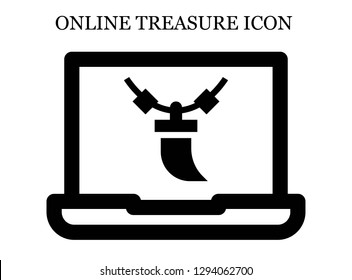 Necklace search icon. Editable Necklace search icon for web or mobile.