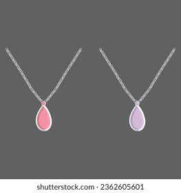 Necklace Set Cute Vector Illustration