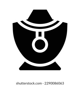 necklace solid icon illustration vector graphic