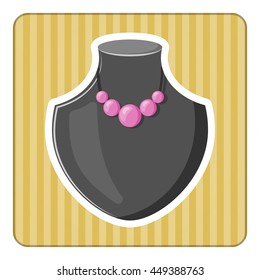 Necklace stand icon