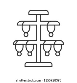 necklace stand, jewelry related, outline icon