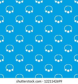Necklace star pattern vector seamless blue repeat for any use