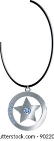  necklace with star shape locket	