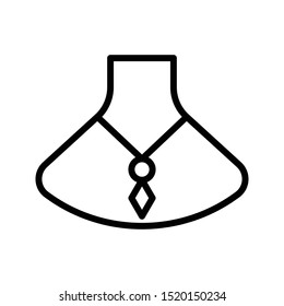 necklace thin line vector icon