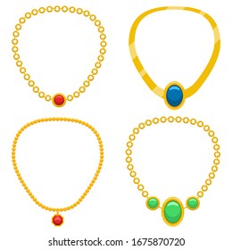 Necklace vector design illustration isolated on white background