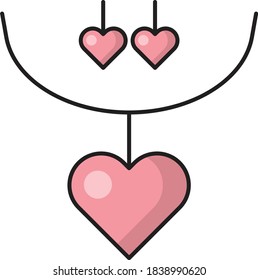 icono de color plano del vector de collar