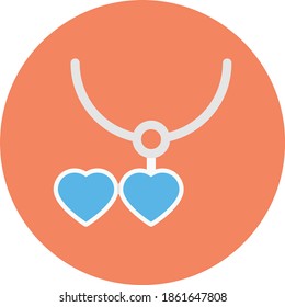 Halskette, Vektorflachsymbol
