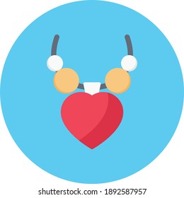 icono de color plano del vector de collar