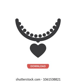 Necklace vector icon