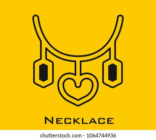 Necklace vector icon
