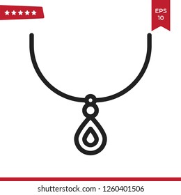 Necklace vector icon