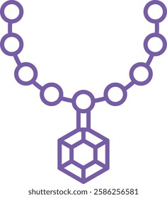 Necklace vector icon. Can be used for printing, mobile and web applications.