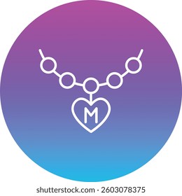 Necklace vector icon. Can be used for printing, mobile and web applications.