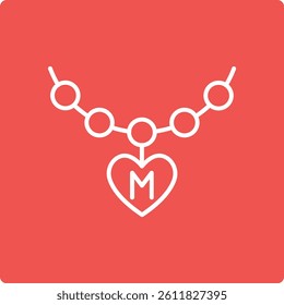 Necklace vector icon. Can be used for printing, mobile and web applications.