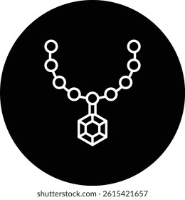 Necklace vector icon. Can be used for printing, mobile and web applications.