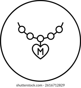 Necklace vector icon. Can be used for printing, mobile and web applications.