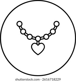 Necklace vector icon. Can be used for printing, mobile and web applications.