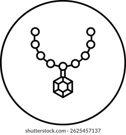 Necklace vector icon. Can be used for printing, mobile and web applications.