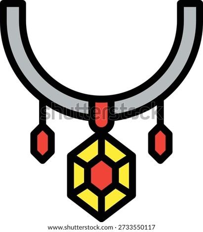 Necklace Vector Icon Design Illustration