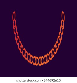 Necklace Vector Icon Illustration