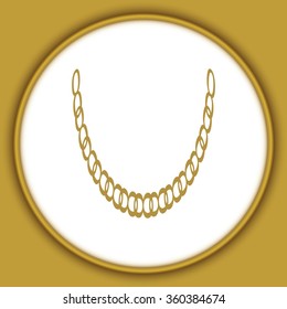 Necklace Vector Icon Illustration
