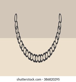 Necklace Vector Icon Illustration