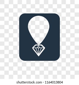 Necklace vector icon isolated on transparent background, Necklace logo concept