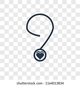Necklace vector icon isolated on transparent background, Necklace logo concept