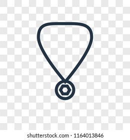 Necklace vector icon isolated on transparent background, Necklace logo concept