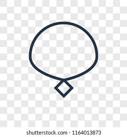 Necklace vector icon isolated on transparent background, Necklace logo concept