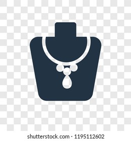 Necklace vector icon isolated on transparent background, Necklace transparency logo concept